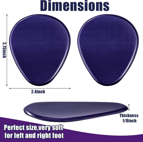 12 Pieces Metatarsal Pads Gel Ball of Foot Cushions Soft Pain Relief Forefoot Support Gel Foot Pads for Women Men Cushioning Foot Pain Plantar Fas...