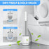 Toilet Brush, Toilet Brush and Holder with 304 Stainless Steel Handle, Space Saving Toilet Bowl Brush for Storage, Durable Bristles Toilet Scrubbe...