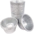 50Pack Disposable Round Aluminum Foil Trays Containers Cake Cup 3.2"x3.2"x1.4" For Kitchen Baking BBQ Make Cake Desserts Make Food For Kids Heat F...