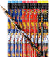 Assorted Superhero Pencils (Pack of 24) Super Hero 7.5 inches (1 Pack - 24 Pencils) Colorful - Blue, Red and Black. Pow! Bam! Whack!...