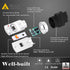 Alla Lighting 3800lm T25 3156 3157 Ice Blue LED Bulbs Xtreme Super Bright 3457 3056 4114 3157 LED Bulb ETI 56-SMD 8000K LED 3157 Bulb for Cars Tru...