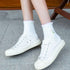 Women's Ruffle Frilly Rib Knit Crew Socks Floral Embroidery Scalloped Pointelle Casual Ankle Socks 5 Pairs...