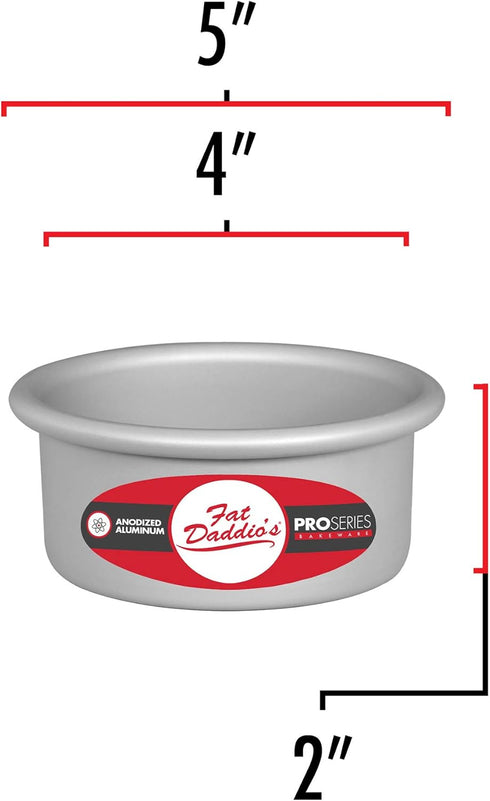 Fat Daddio's PCC-42 Anodized Aluminum Round Cheesecake Pan, 4 x 2 Inch...