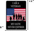 Rogue River Tactical USA Flag Veteran Oath Metal Tin Sign Wall Decor Man Cave Bar Military...