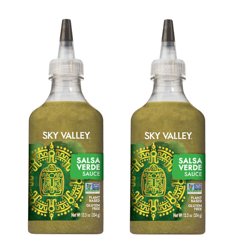 Sky Valley Salsa Verde Sauce - Green Salsa Verde, Medium Heat, Gluten Free, Vegan, Non-GMO, Salsa Verde Hot Sauce, Green Hot Sauce - 12.5 Oz, 2-Pa...