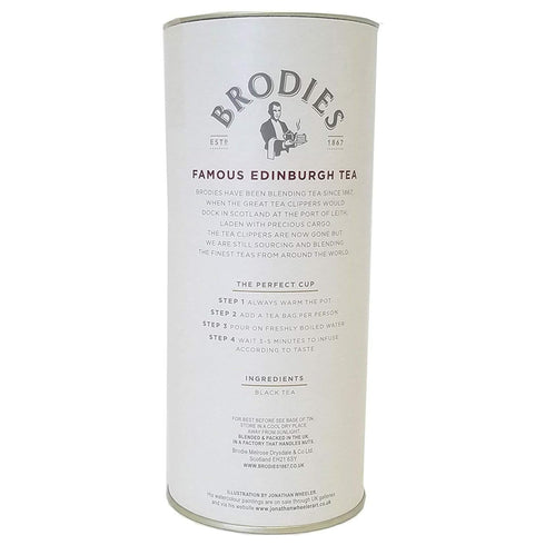 Brodies Tea, Famous Edinburgh Tea, Black Tea Imported from Scotland, Canister of 50 Bags (Pack of 1)...