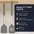 Home Hero Silicone Spatula Set with Ergonomic Handles - Stainless Steel High Heat Resistant Solid & Slotted Turner, BPA Free Non Stick Kitchen Ute...