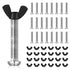 24 Pcs Pet Carrier Fasteners Set, M6 Stainless Steel Replacement Bolts and Butterfly Nuts, Dog Kennel Hardware Replacement Kit, Pet Carrier Replac...