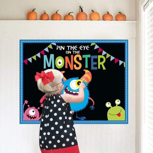 MISS FANTASY Halloween Games Kids Party, Pin The Eye on The Monster, Halloween Party Activities for Family Children Boys Girls Classroom School Ho...