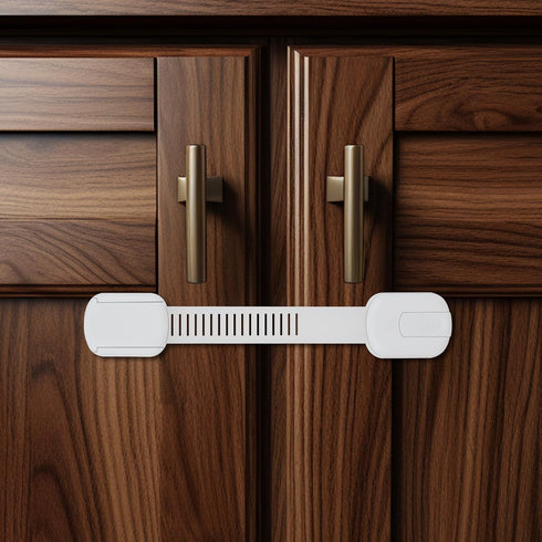 Child Proof Cabinet Locks - Cabinet Locks Baby Proofing with 3M Adhesives for Refrigerator, Oven, Cupboards, Toilet Seat - Adjustable,Easy Install...