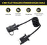 Oyviny 4 Way Flat Trailer Extension Coiled Cable 3 Feet Stretchable 18AWG Vehicle-Side and Trailer-Side 4-Pin Trailer Wiring Harness Pure Copper W...