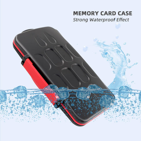 Memory Card Case Water-Resistant Anti-Shock Card Carrying Case Holder Storage Organizer Protector for 12 SD SDXC SDHC Card + 12 Micro SD MSD TF Ca...