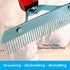 Kopal Metal Grooming Comb for Pets, Stainless Steel Dog and Cat Comb, Rubber Handles for Comfortable Grip - 1 Pack...