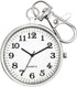Minimalist Ultra Thin Open Face Quartz Pocket Watch with Key Buckle Unisex Portable Unisex Pocket Watch...