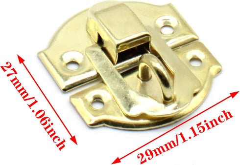 6pcs Antique Latch Hasps?LBTODH Wooden Box BuckleLock forJewelry Box/Gift Box/Doll House and Other Decorative Accessories?Gold?...