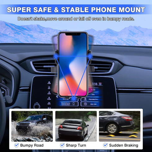 Karltys Car Phone Holder for Honda CR-V 2017-2022 Accessories, Air Vent CRV Cell Phone Holder Mount, Never Blocking Hands Free Thick Case Friendly...