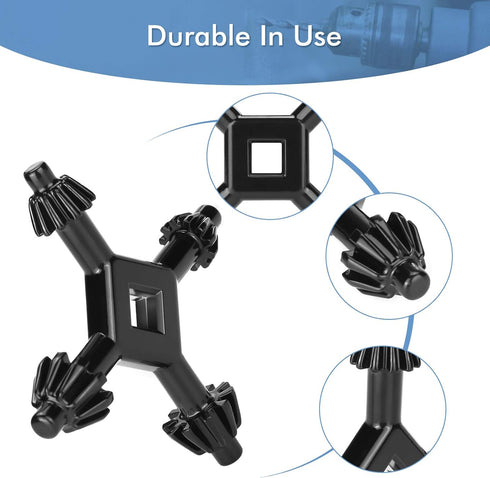 4 Way Chuck Key, Professional Master Chuck Key, Steel Replacement Drill Chuck Key, 4 in 1 Multifunctional Drill Chuck Key Fit Drill Power Tool Cor...