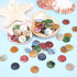 Beadthoven 144pcs Mother of Pearl Buttons 2-hole Sewing Fasteners Dyed Flat Round Mixed Color 15x1mm, Hole: 1.5mm...