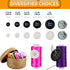 162 PCS Mixed Resin Sewing Buttons, Eco-Friendly 1 inch Buttons with Compartmentalized Storage Box Black Buttons, 4 Holes 5 Sizes DIY White Button...