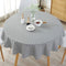 Table Cloth, Round Stripe Table Cover Nordic Twill Floral Tablecloth Washable Dining Decorative for Holiday Home Christmas Party Picnic (Gray)...
