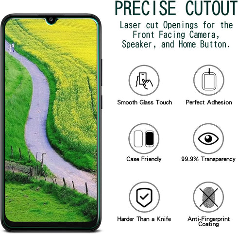 KAREEN (2 Pack) For Samsung Galaxy A02s / Galaxy A02 Screen Protector, HD Tempered Glass Film, Anti Scratch, 9H Hardness, Touch Sensitive......