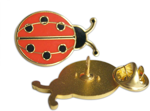 3-Piece LadyBug Lady Bug Pride Lapel Pin Hat Pin & Tie Tack Set with Clutch Back by Novel Merk...