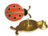 3-Piece LadyBug Lady Bug Pride Lapel Pin Hat Pin & Tie Tack Set with Clutch Back by Novel Merk...