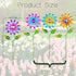4 Pcs Metal Flower Garden Stakes, 16.3inch Outdoor Garden Decor Metal Flower Stick for Patio, Lawn, Yard, Pathway...