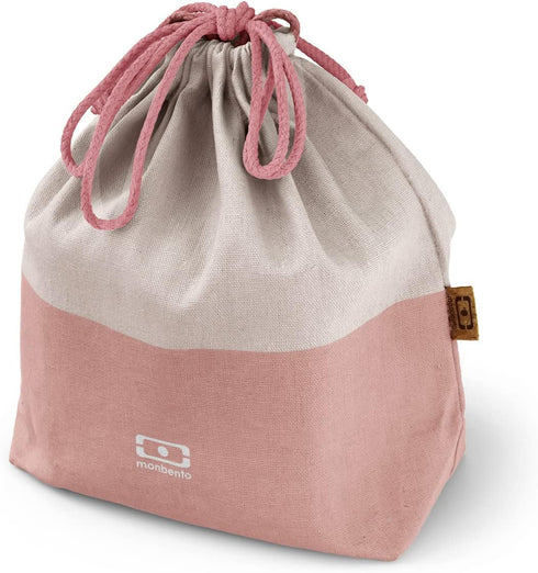 monbento - Lunch Bag MB Pochette L Natural - Polyester and Cotton Large Lunch Tote - For Work Lunch Packing - Can Contain a Bento Box + a Bottle +...