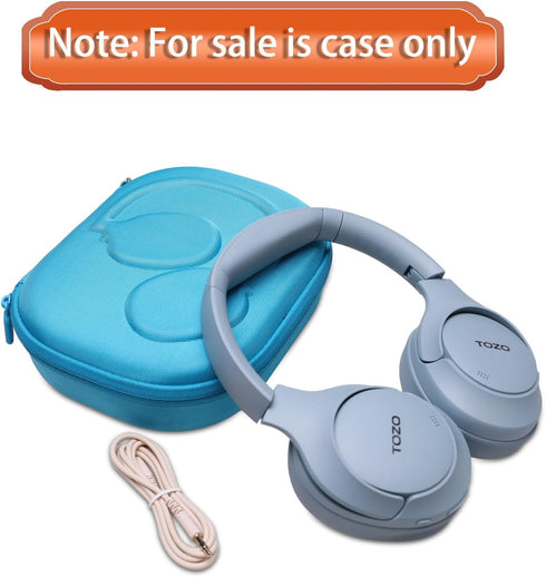 LTGEM EVA Hard Headphone Case for TOZO HT2, Bose, JBL, Beribes, Sony, Skullcandy, Soundcore Anker, Raycon Headphones (Blue). Case Only......