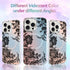 BITOBE Designed for iPhone 15 Pro Max Clear Case,Cute Aesthetic Black Flowers Magnetic Phone Case Compatible with MagSafe for Women Girls Men Came...