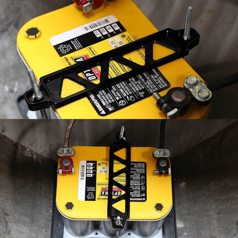 DNA MOTORING Batt-Long-BK Battery Tie Down Mount Bracket,Black...