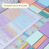 500 Sheets Transparent Macaron Sticky Notes 3 x 3 inch, Clear Sticky Note Waterproof See Through Memo Pad, Translucent Writable Index Book Tabs fo...