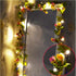Fielegen 20 LED Rose Flower String Lights Battery Powered 7.2ft Artificial Flower Garland with Lights Rose Vine Fairy Lights for Home Garden Weddi...