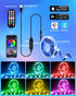 Daymeet LED Lights for TV 40-65 inch TV Behind Lighting, 13.1ft TV Led Backlight TV Led Light Strip, USB Powered RGB Led TV Lights Behind with Rem...