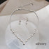 Tatibana Crystal Wedding Jewelry Set, Silver Necklace Earrings Bracelet Crystal Bridal Wedding Jewelry Sets for Brides Bridesmaid Prom Costume Acc...