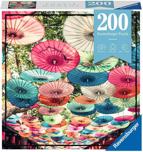 Ravensburger Puzzle Moment: Umbrellas - 200 Piece Jigsaw Puzzle for Kids & Adults | Unique, Perfect Interlock | Vibrant, Glare-Free Design | Made ...