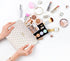 3 Pieces Cotton Makeup Bag Large Travel Cosmetic Bag Coquette Floral Cosmetic Pouch Toiletry Bag (floral)...