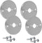4-Pack 1/2-Inch CTS (5/8" OD) E3755 Hinged Split Escutcheons, Chrome Pipe Cover Plates with Screws, for 1/2" Copper, PEX Pipe...