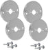 4-Pack 1/2-Inch CTS (5/8" OD) E3755 Hinged Split Escutcheons, Chrome Pipe Cover Plates with Screws, for 1/2" Copper, PEX Pipe...