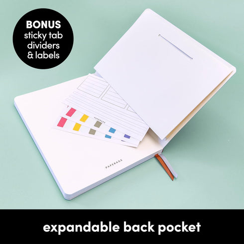 PAPERAGE Softcover Lined Journal Notebook (Navy), 176 Pages, College Ruled Notebook, Small 5.6 inches x 7.9 inches - 100 GSM Thick Premium Paper...