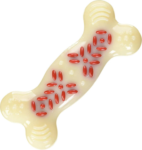 Nylabone Power Chew Action Ridges Chew Toyfor Dogs, Dog Toys for Aggressive Chewers, Bacon Flavor, X-Large - 50+ lbs. (1 Count)...