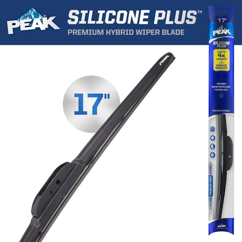 PEAK Silicone Plus Windshield Wiper Blade, 17-Inch (Pack of 1)...