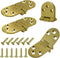 4pcs Round Edge Hinge Brass Butler Tray Hinge with Screws, 180 Degree Folding Flip Top Hinge for Hable Cabinet Closet Door Furniture...