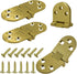4pcs Round Edge Hinge Brass Butler Tray Hinge with Screws, 180 Degree Folding Flip Top Hinge for Hable Cabinet Closet Door Furniture...