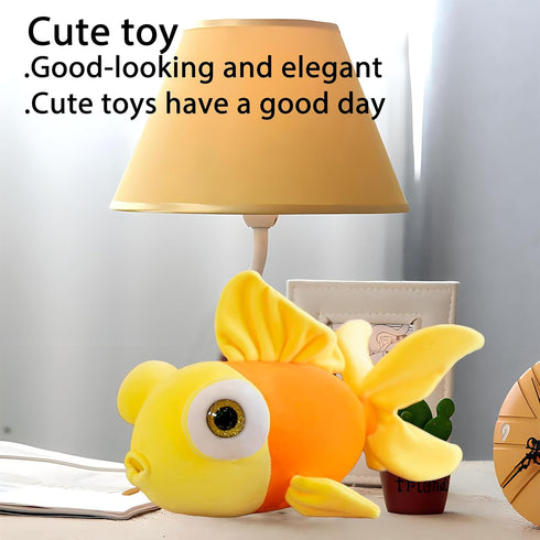 13.8" Goldfish Plush Stuffed Animal Soft Cute Goldfish Hug Doll Pillow Yellow...