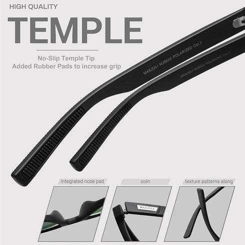 MAXJULI Polarized Sunglasses for Big Heads Men Women 8023...