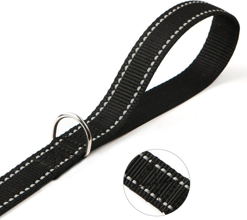 2-Pack Reflective Dog Leash 6ft - Nylon Dog Leashes for Small Dogs, Medium Dogs, Large Dogs, Puppy, Cats - 6ft Training Leash with D Ring (Black, ...