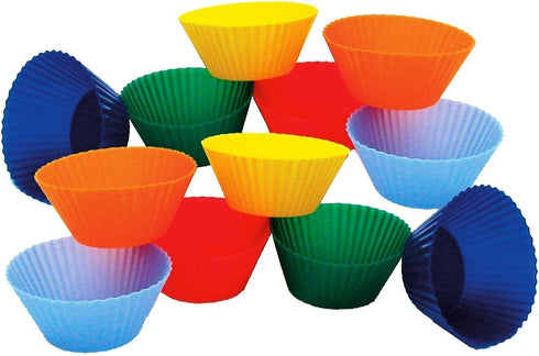 Kitchen Supply Mini Muffin Silicone Baking Cups, 1-7/8-Inch(measurement of bottom of cup), Set of 12...