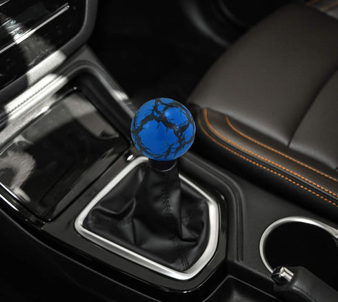 Gear Shifter Handle, Marble Ball Shape MT Car Stick Shift Knob Fit Most Automatic Manual Transmissions, Blue...